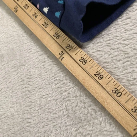 J.Crew Pajama Set Womens XL Blue‎ Christmas Tree Print Henley Top Joggers Cotton - Picture 13 of 16